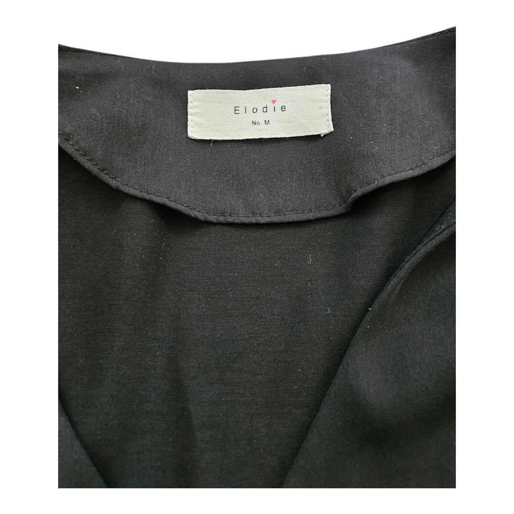 Elodie Medium Black Short Sleeve Button Up Shirt - Picture 2 of 10